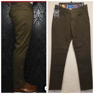 NWT AU NOIR Men’s Pants  Size 30 Dark Green sophisticated Offce Pants